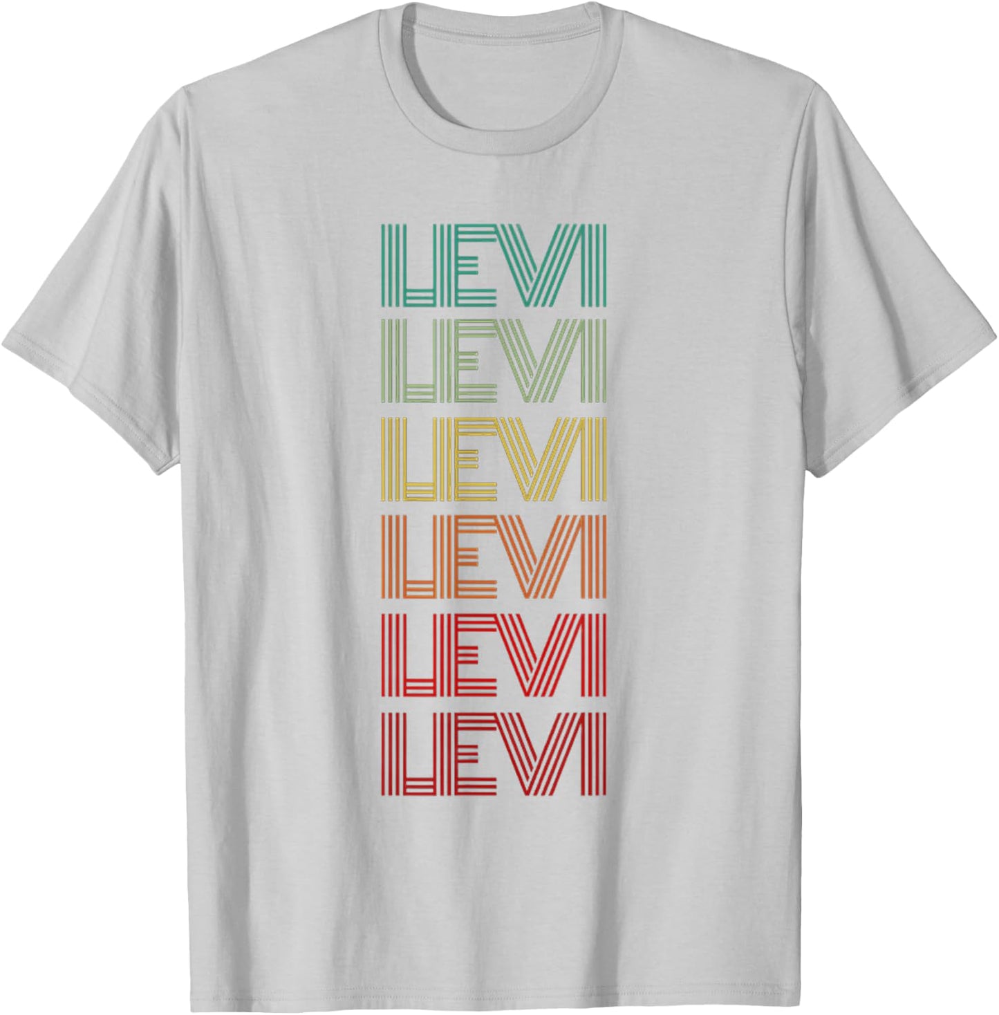 First Name LEVI Boy Retro Personalized Birthday Father Son T-Shirt - T-Shirt | Ash