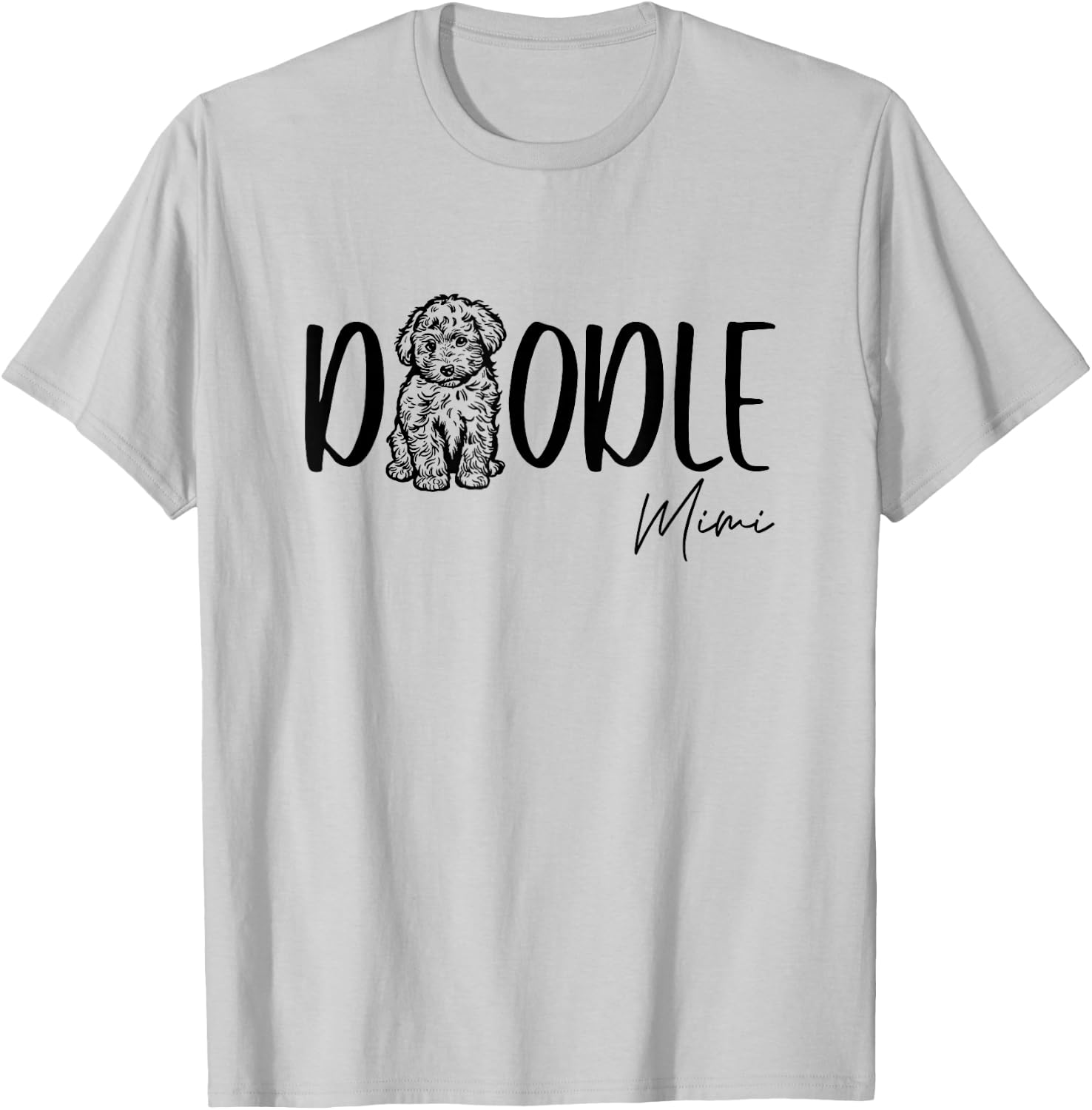 Doodle Mimi Cute Doodle Family Doodle Owner Grandma Nana T-Shirt - T-Shirt | Ash
