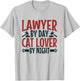Lawyer By Day Cat Lover By Night Law Attorney T-Shirt - T-Shirt | Ash