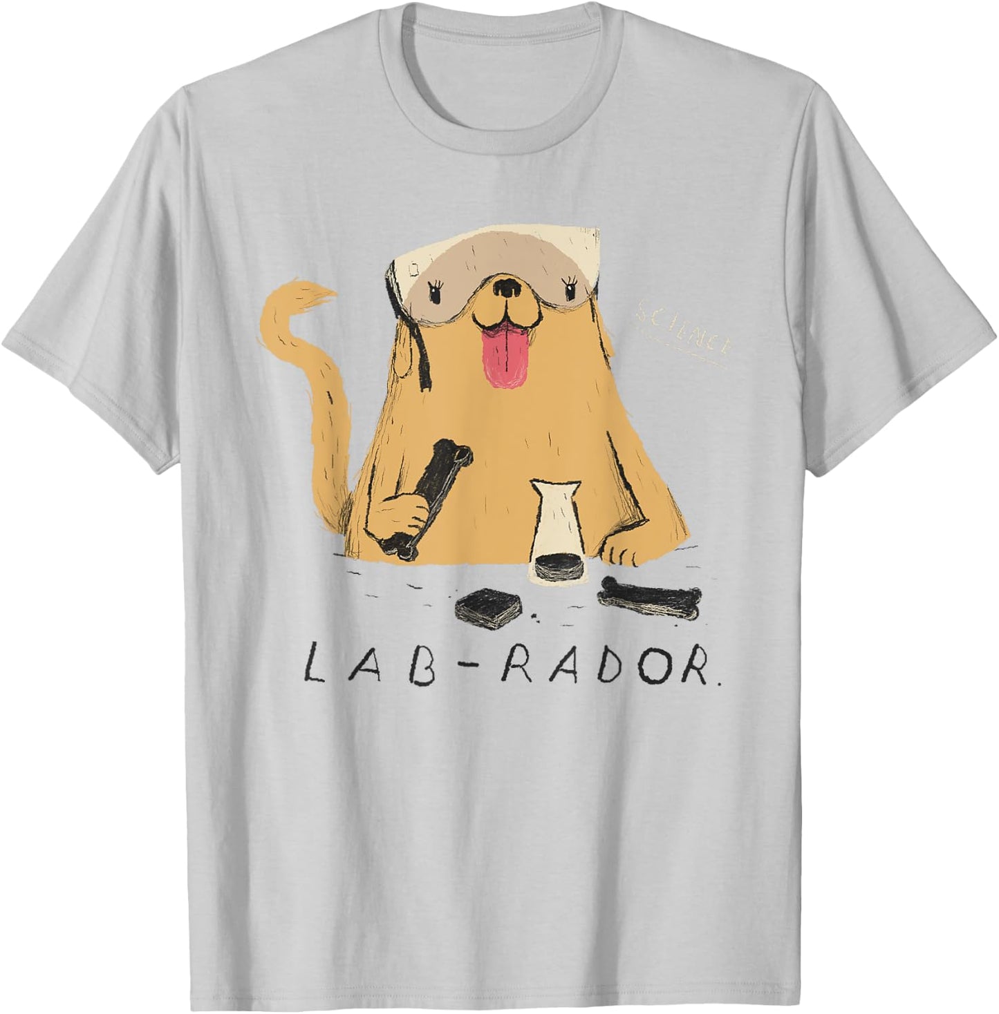 Lab-rador Labrador / Science Dog T-Shirt - T-Shirt | Ash