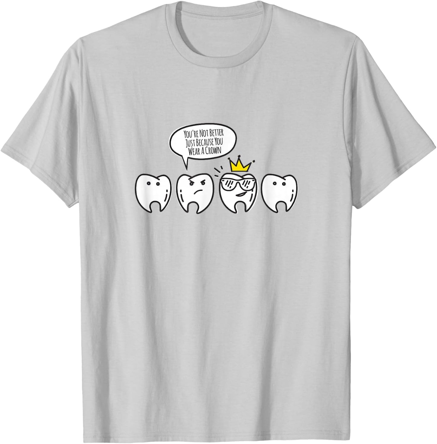 Funny Dental Hygienist Gifts Shirt Molarch Crown Dental T-Shirt - T-Shirt | Ash