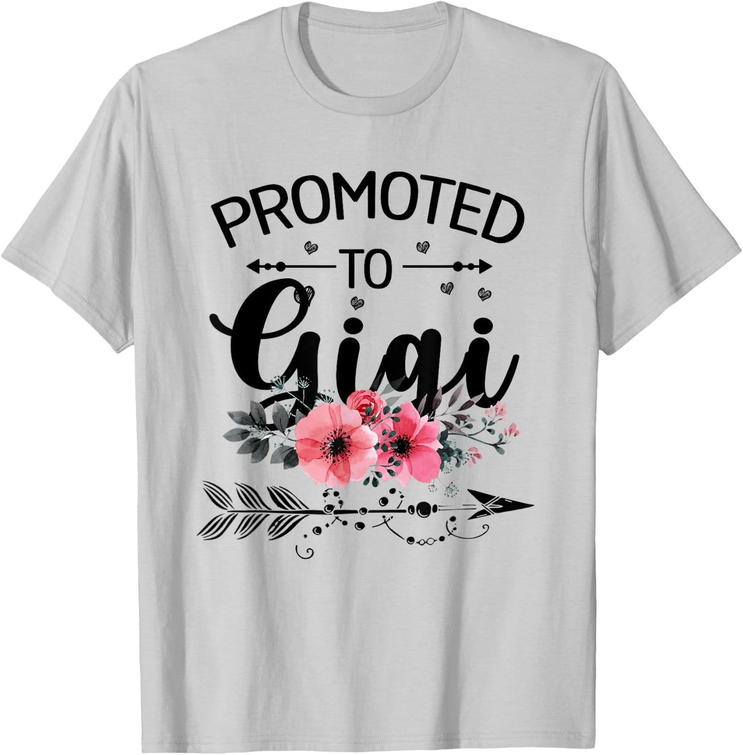 Promoted To Gigi Announcement Funny New Gigi Mothers Day T-Shirt - T-Shirt | Ash