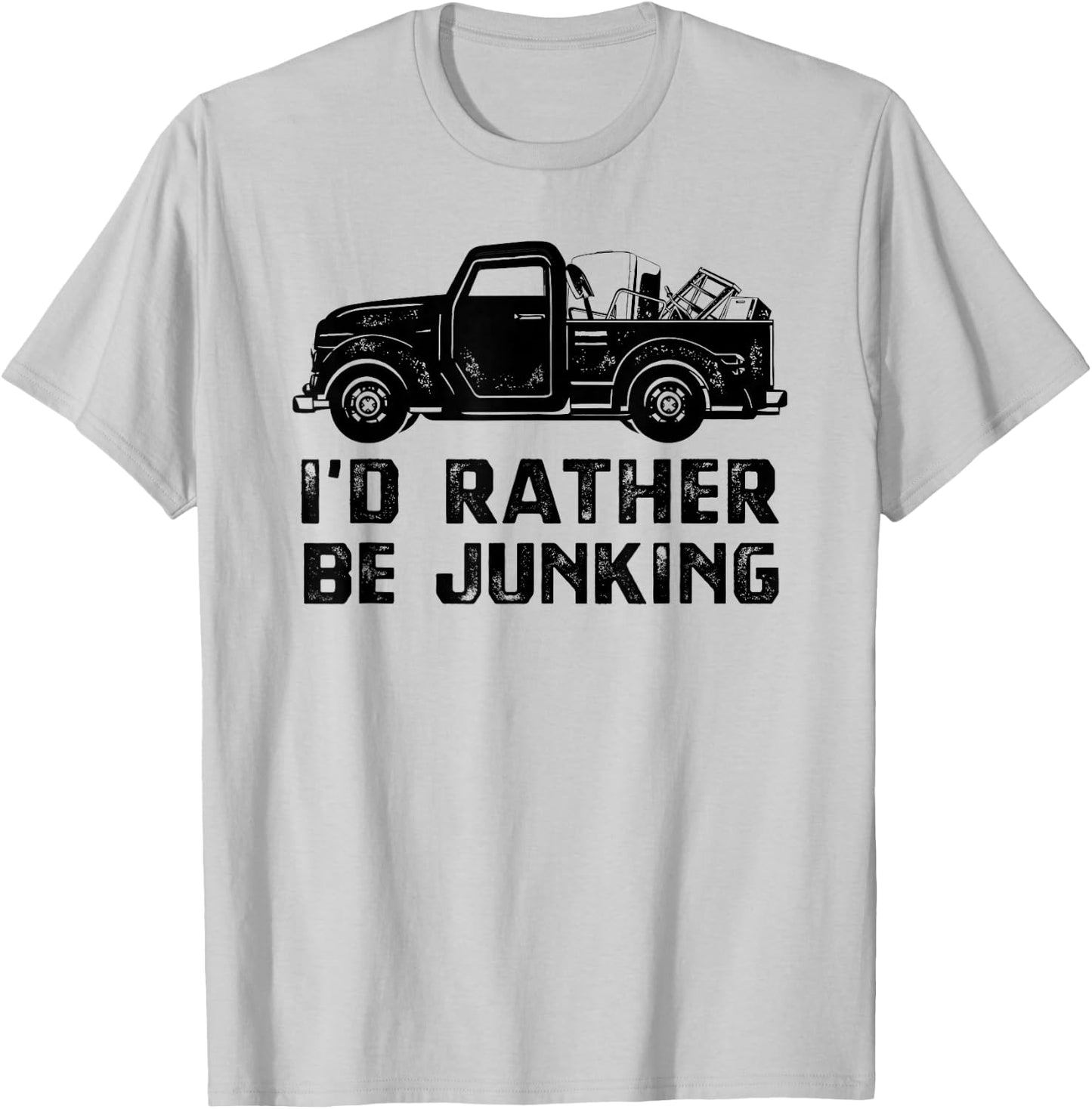 Funny Junker Truck , Thrifting Junking Apparel T-Shirt - T-Shirt | Ash
