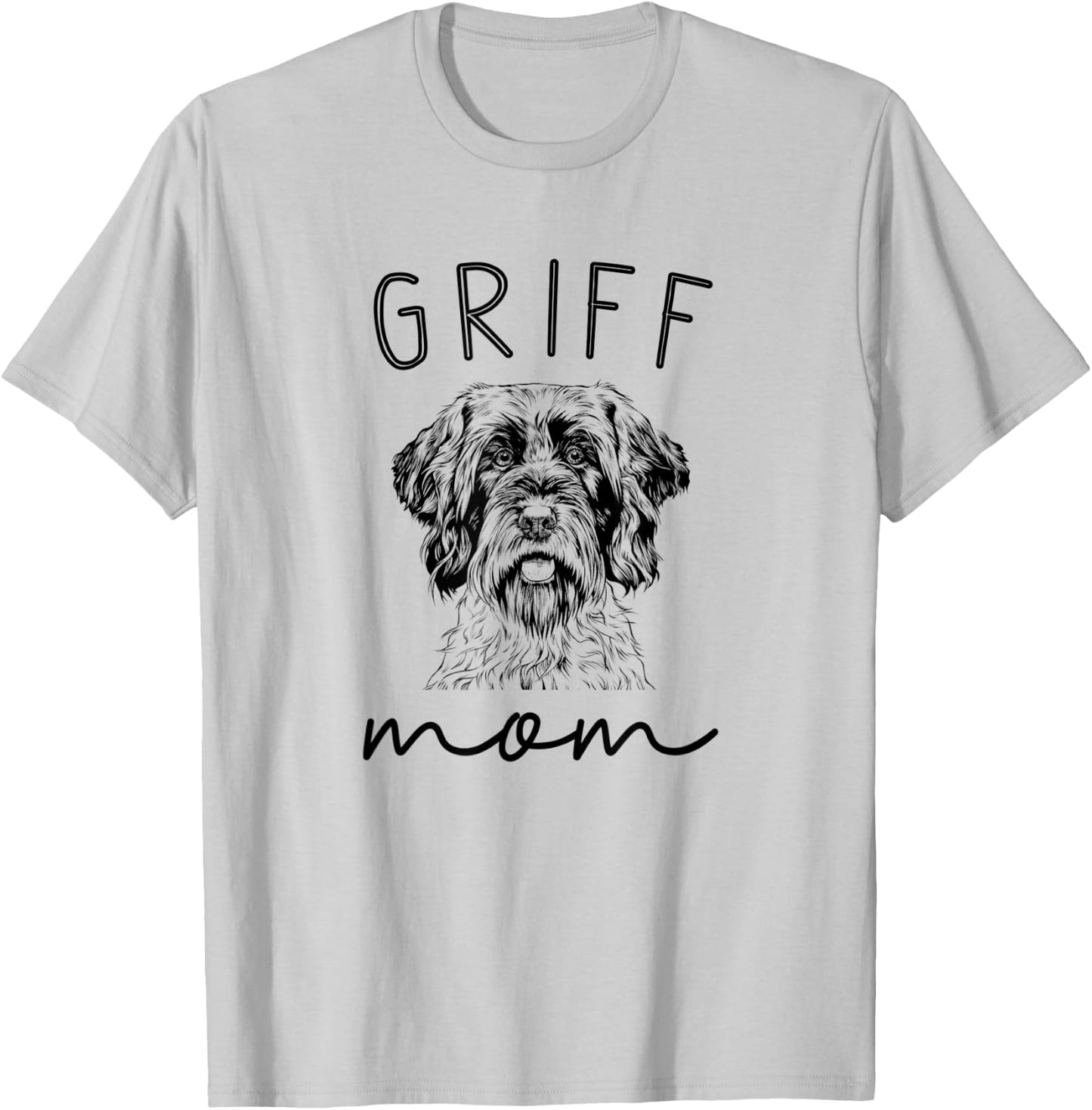 Griff Mom Wirehaired Pointing Griffon Dog Mother T-Shirt - T-Shirt | Ash