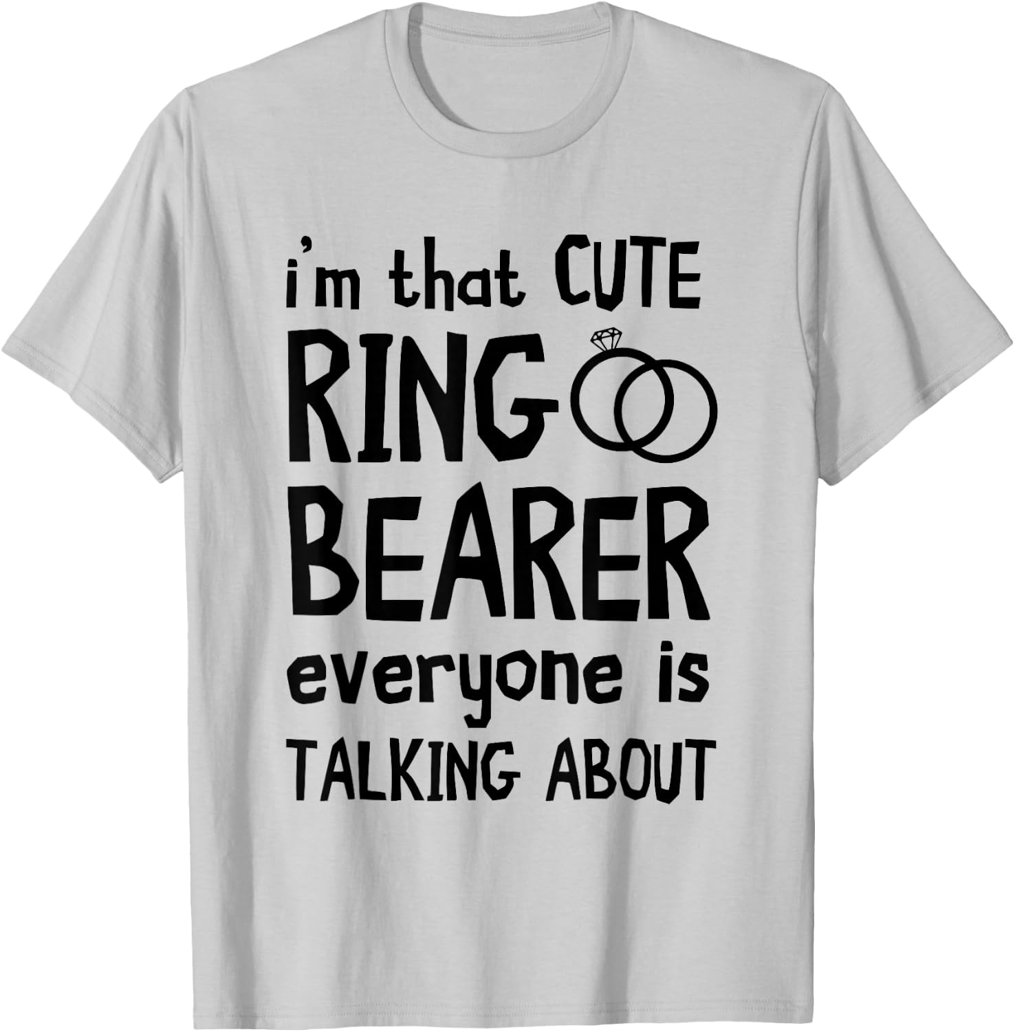 Ring Bearer I'm That Cute Wedding Party Security Ring T-Shirt - T-Shirt | Ash