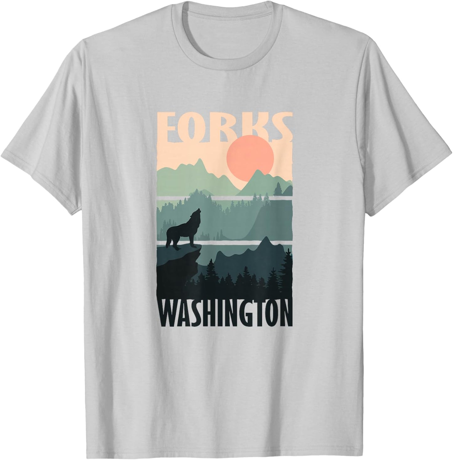 Forks Washington, Outdoors, WA Vacation Souvenir T-Shirt - T-Shirt | Ash