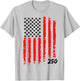 250th Anniversary of America 1776 Light Blue American Flag T-Shirt - T-Shirt | Ash