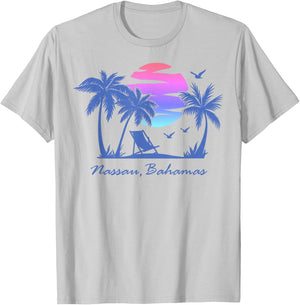NASSAU BAHAMAS Beach Vacation Spring Break Honeymoon Retro T-Shirt - T-Shirt | Ash