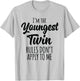 Twins Shirts Birthday Gift Funny Siblings Youngest Twin T-Shirt - T-Shirt | Ash