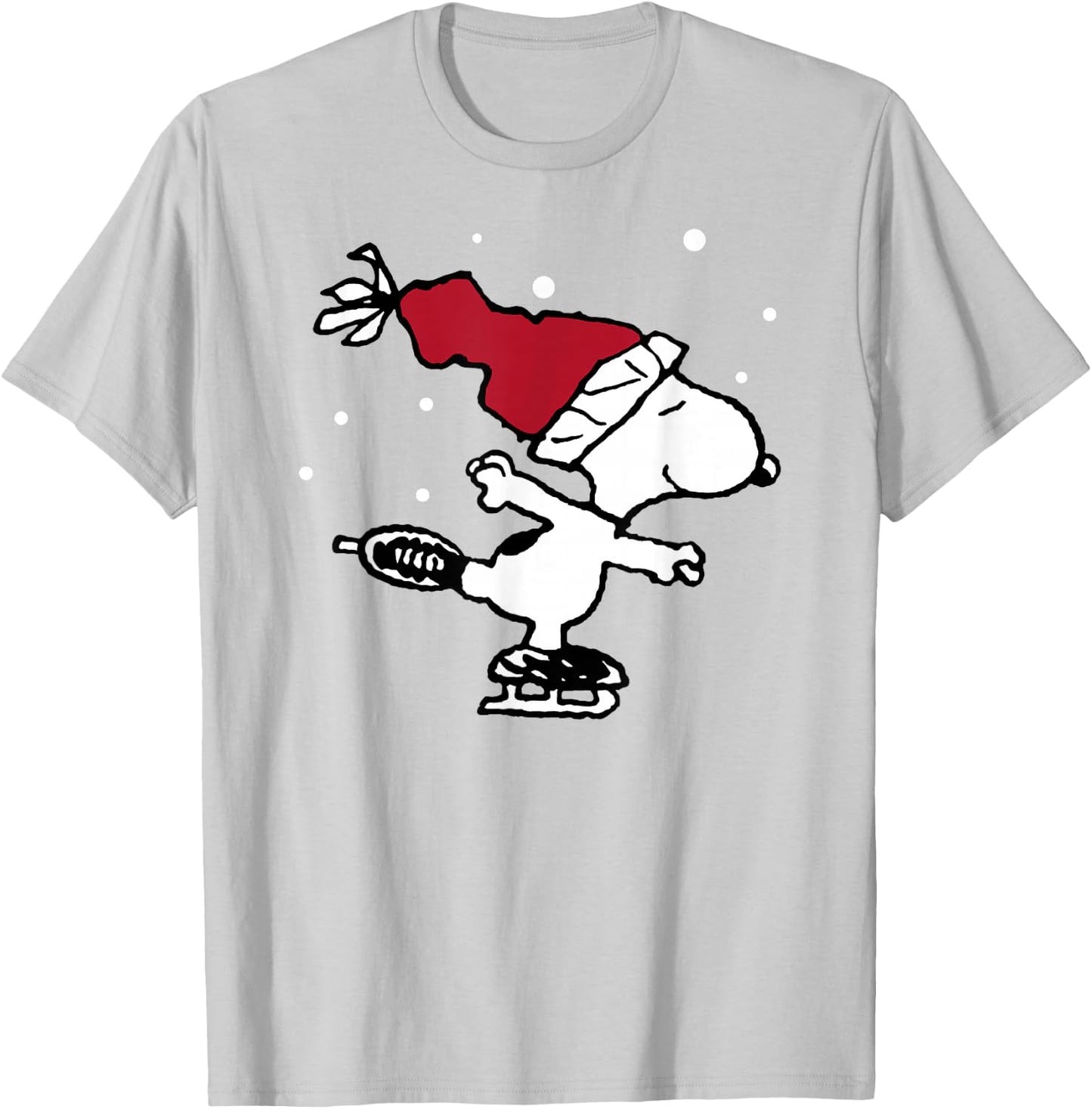 Peanuts Snoopy Skate Holiday T-Shirt - T-Shirt | Ash