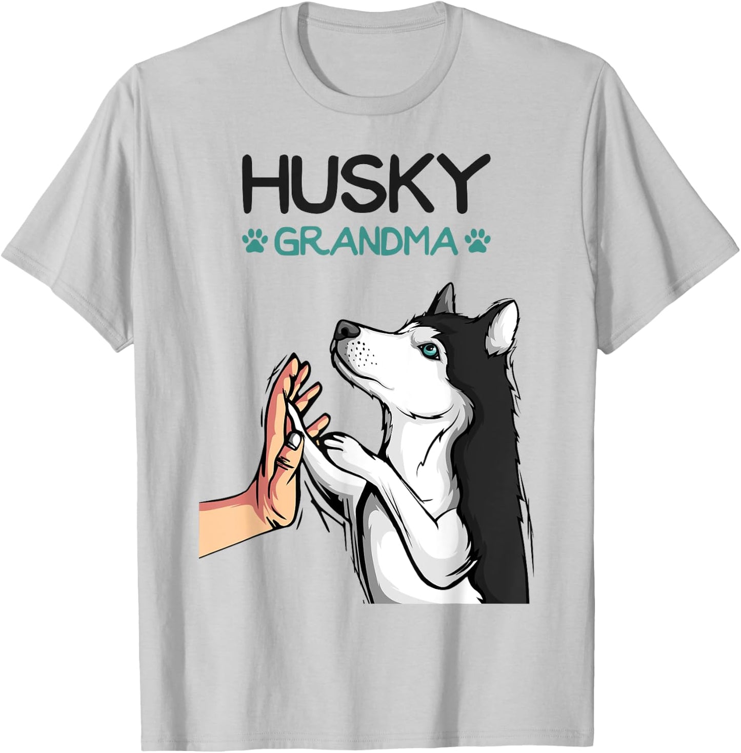 Husky Grandma Dog Mom Lover Women T-Shirt - T-Shirt | Ash
