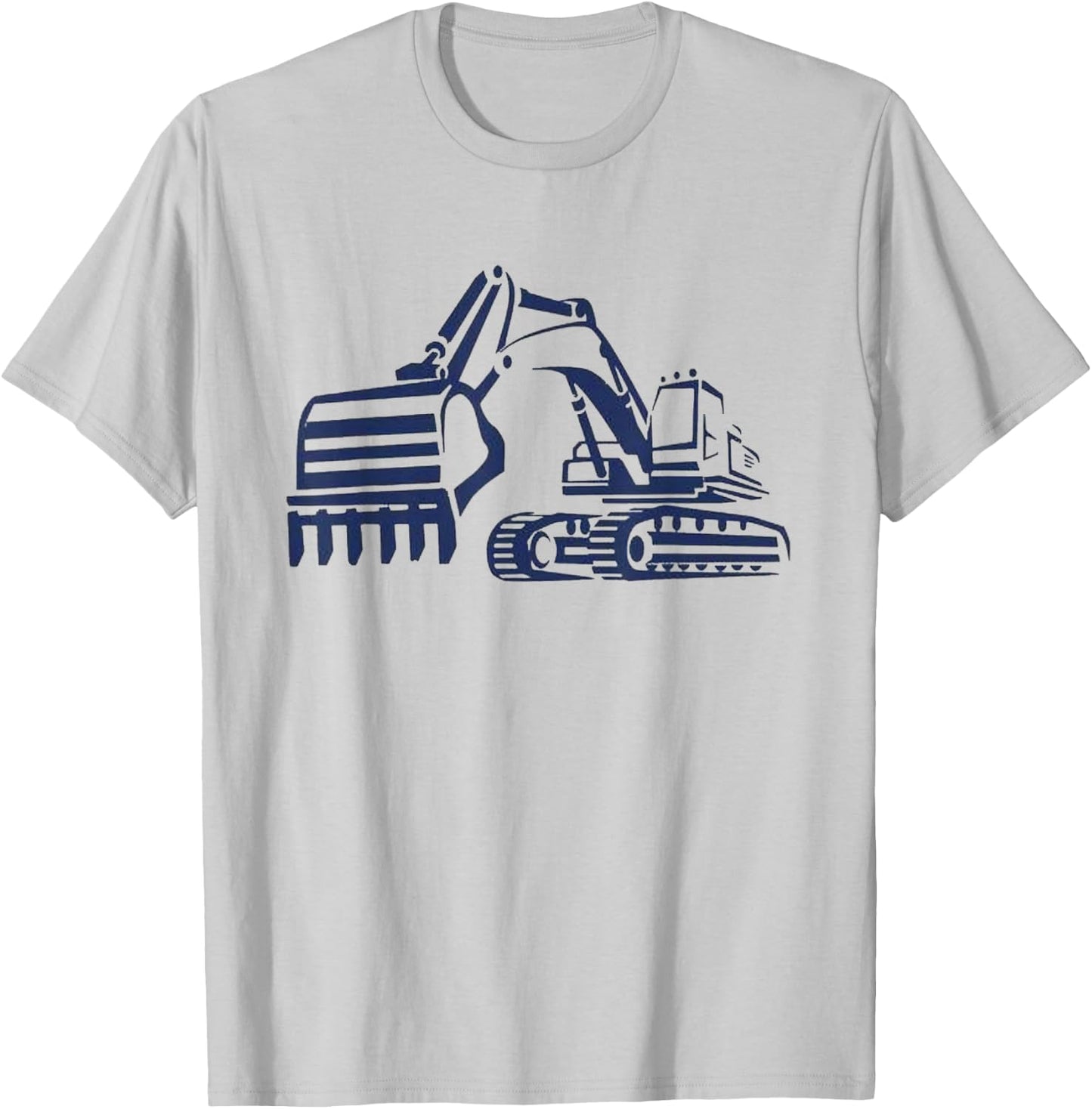 Construction Excavator Shirt for Boys Girls Men and Women T-Shirt - T-Shirt | Ash