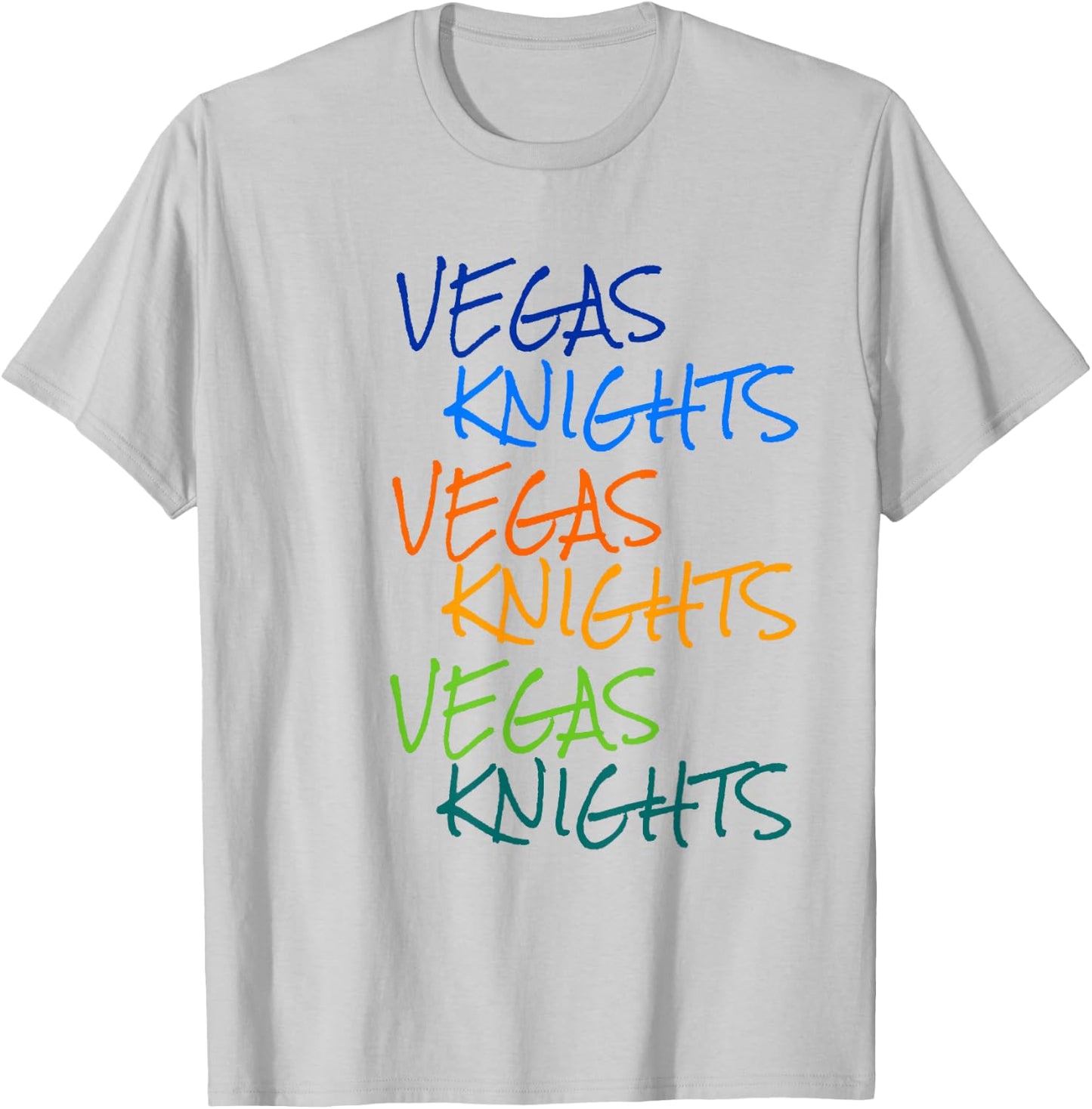 Vegas Knights VGK Colorful Rainbow /Youth T-Shirt - T-Shirt | Ash
