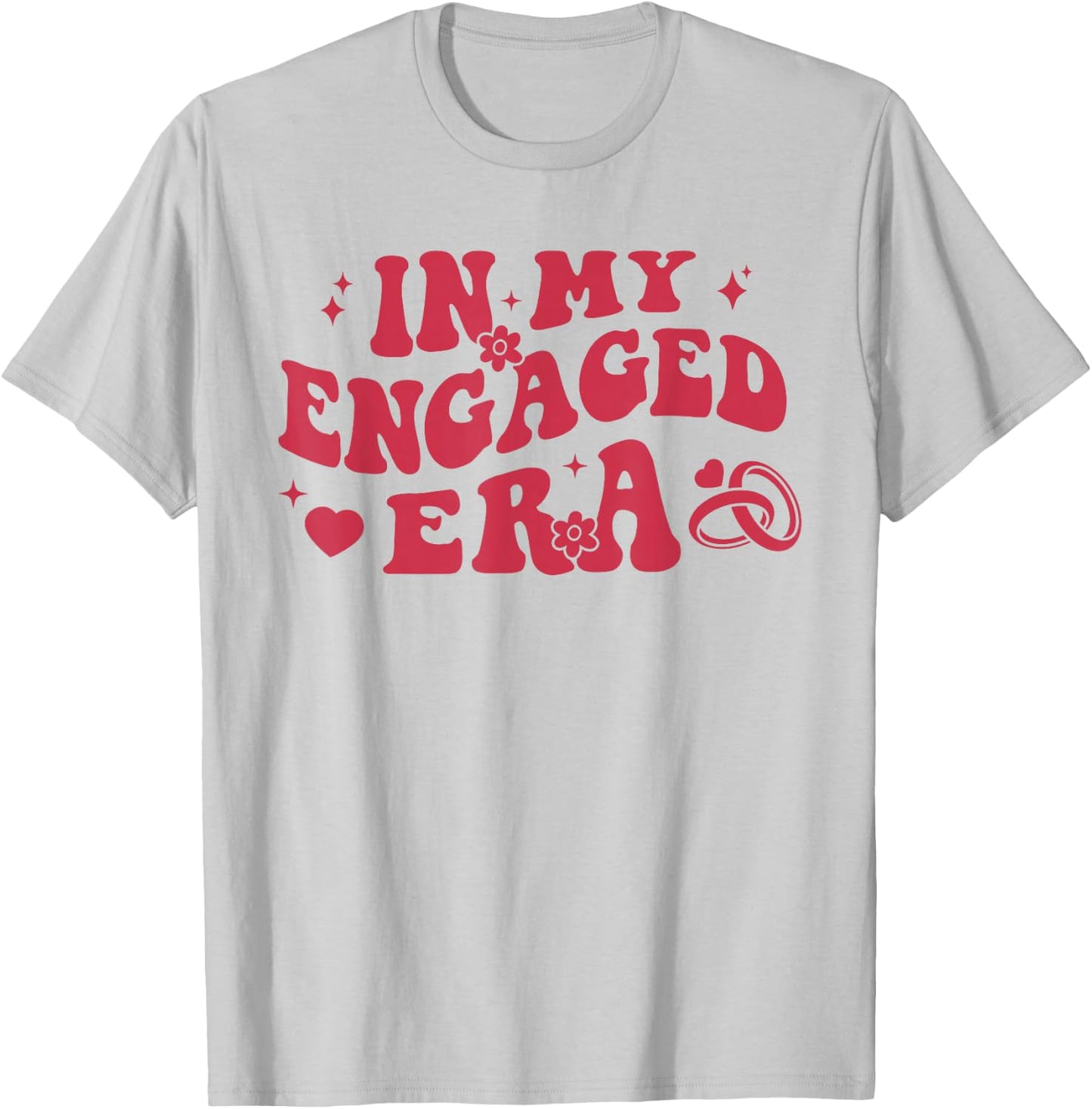 In My Engaged Era Retro Bride Bachelorette Party Bridesmaid T-Shirt - T-Shirt | Ash