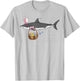Funny Shark with Easter Basket and Bunny Ears Easter T-Shirt - T-Shirt | Ash
