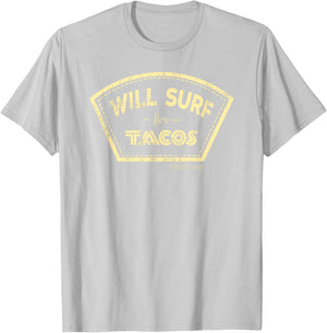 Will Surf For Tacos Kids T-Shirt - T-Shirt | Ash