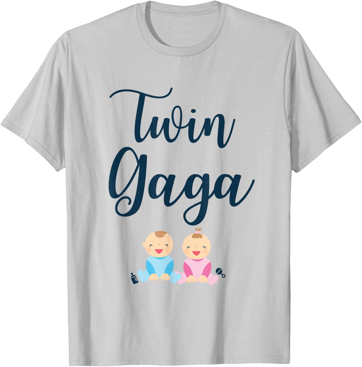 Cute Twin Gaga Of Twins Funny for New Gaga T-Shirt - T-Shirt | Ash