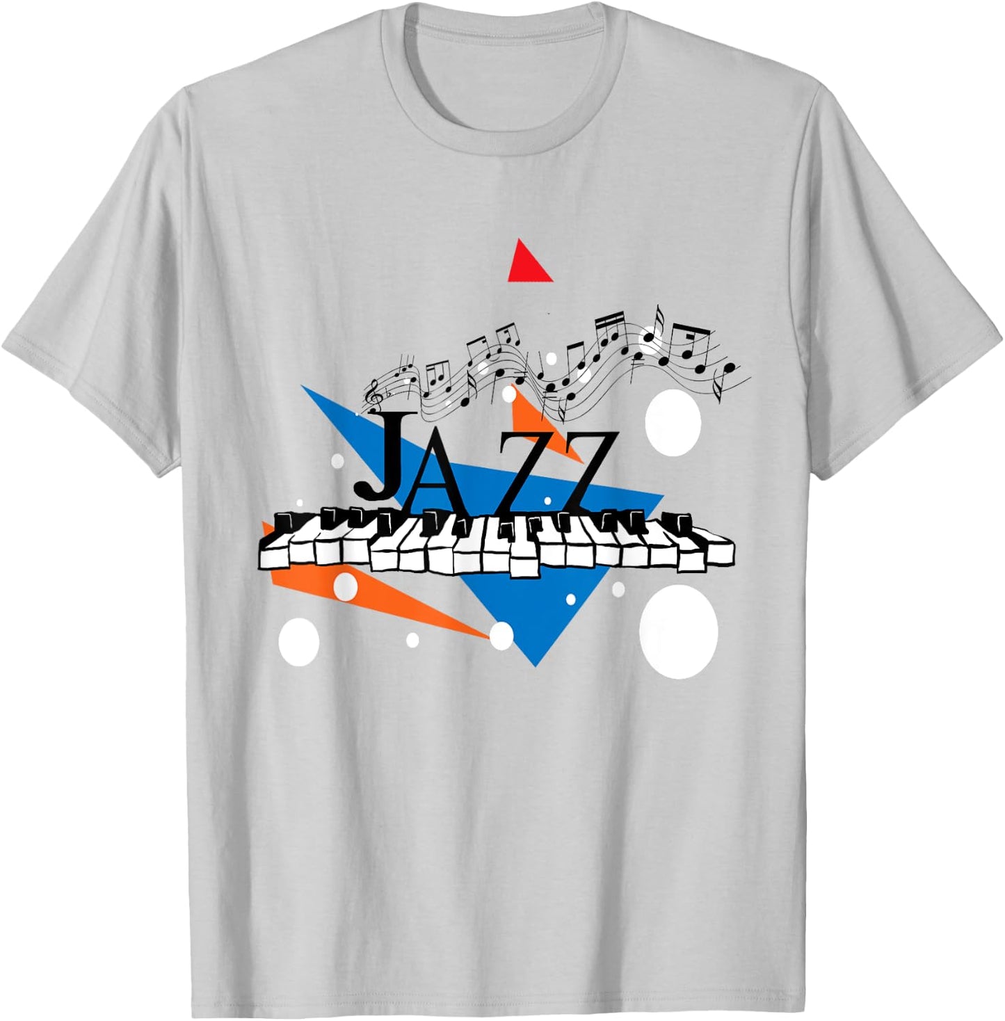 Jazz Piano Player with Keys for Music Teachers T-Shirt - T-Shirt | Ash