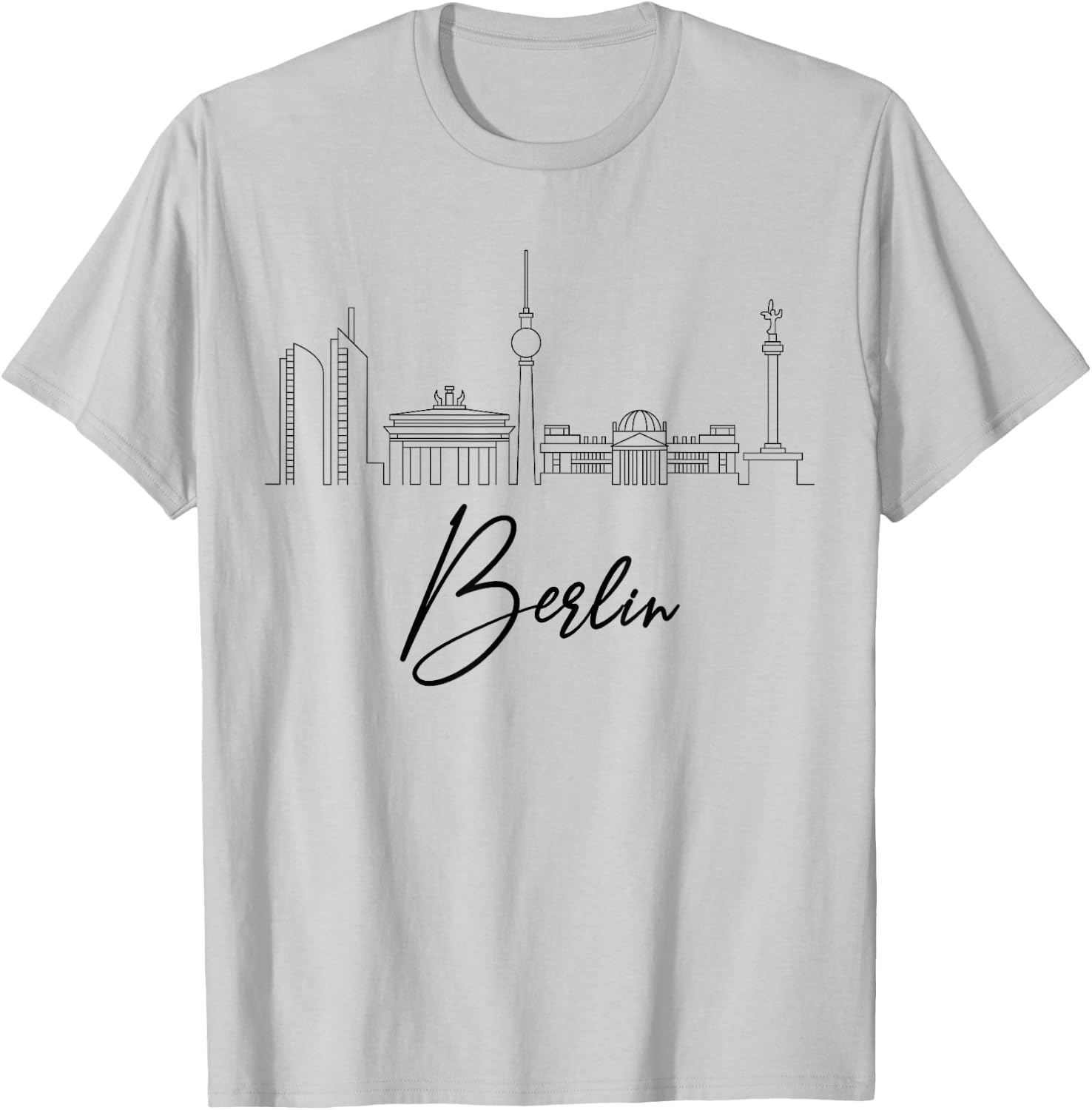 Berlin Skyline Souvenir Capital Germany Europe T-Shirt - T-Shirt | Ash