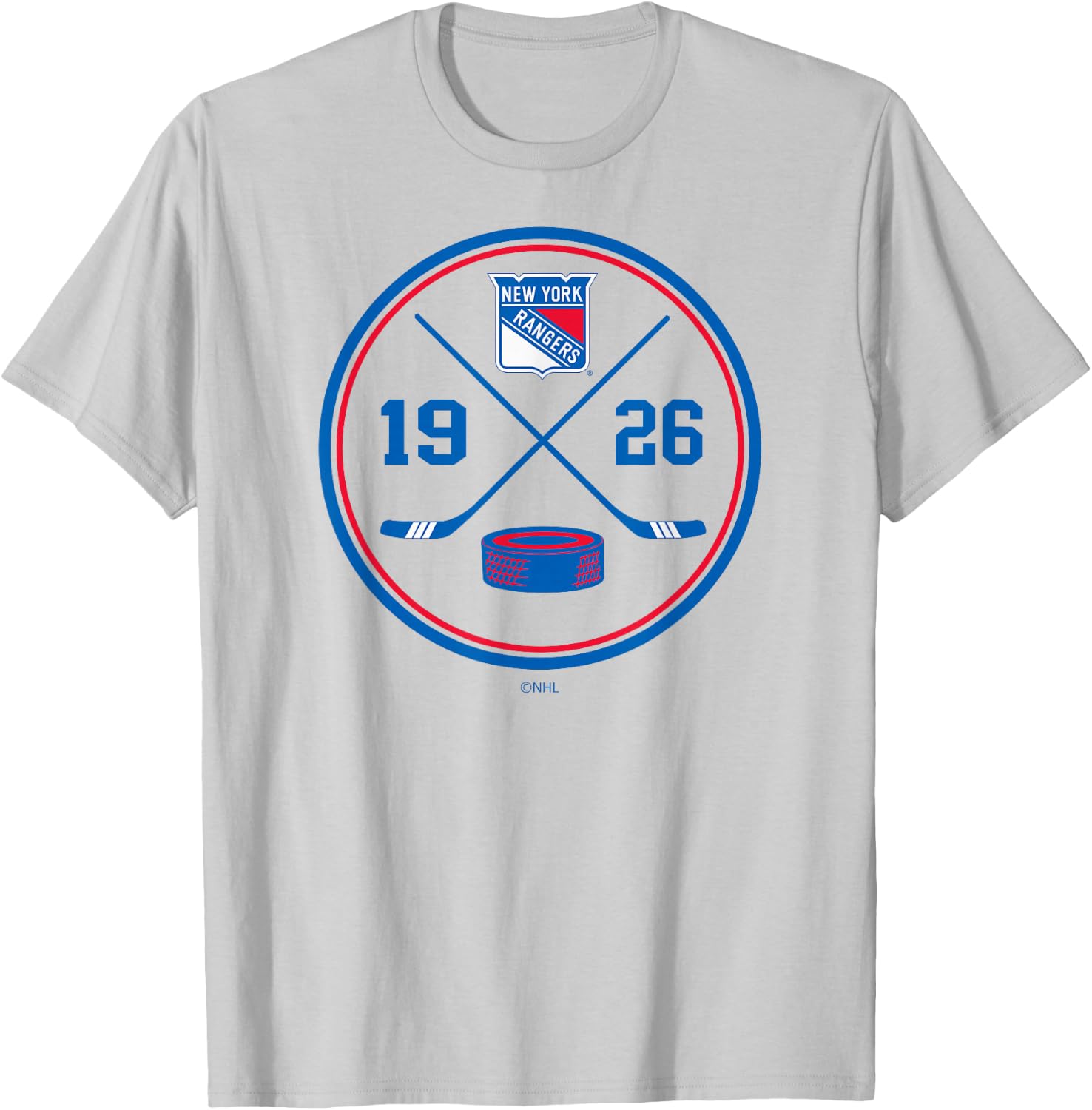 New York Rangers Prize Heather Gray Officially Licensed T-Shirt - T-Shirt | Ash