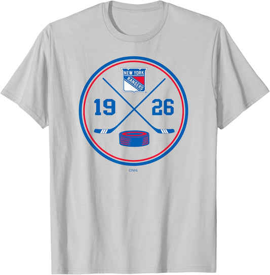 New York Rangers Prize Heather Gray Officially Licensed T-Shirt - T-Shirt | Ash