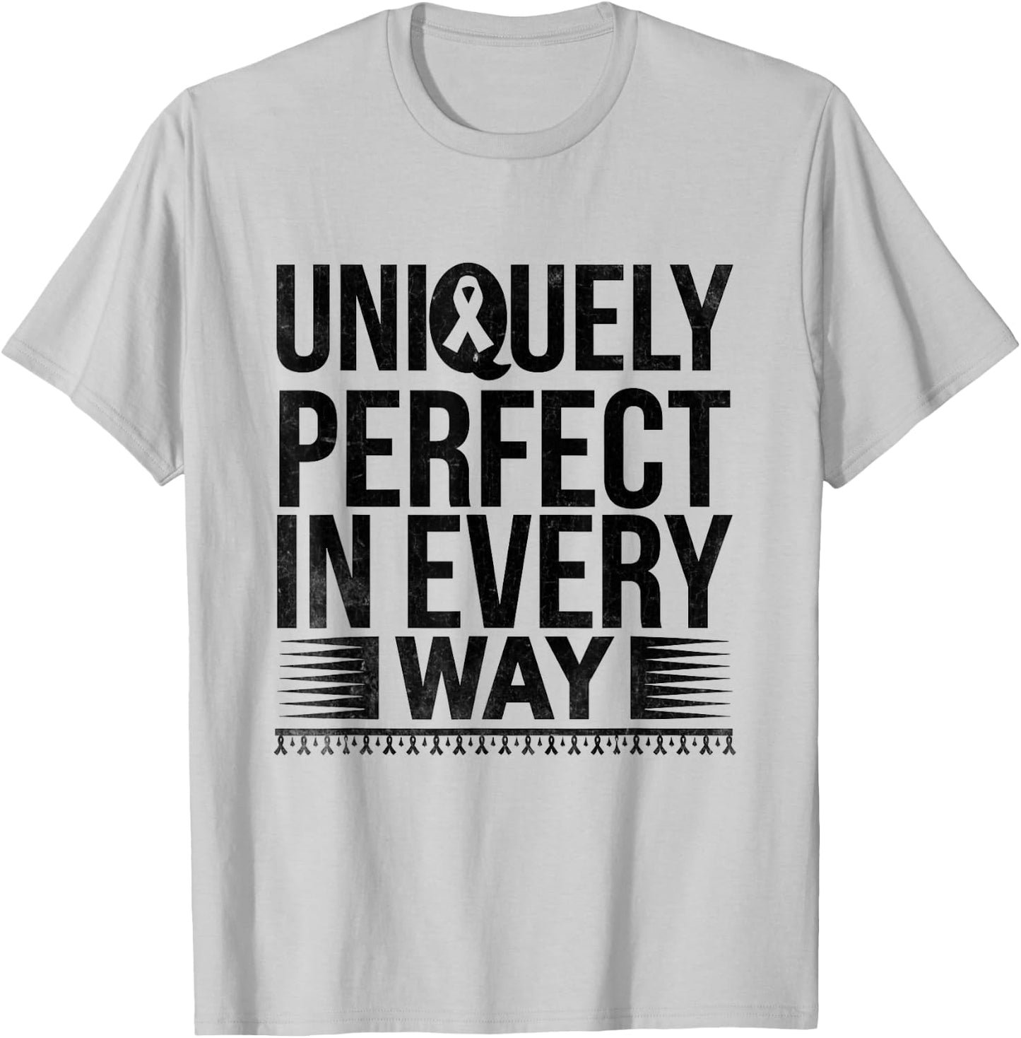 Uniquely Perfect In Every Way Down Syndrome Awareness Month T-Shirt - T-Shirt | Ash
