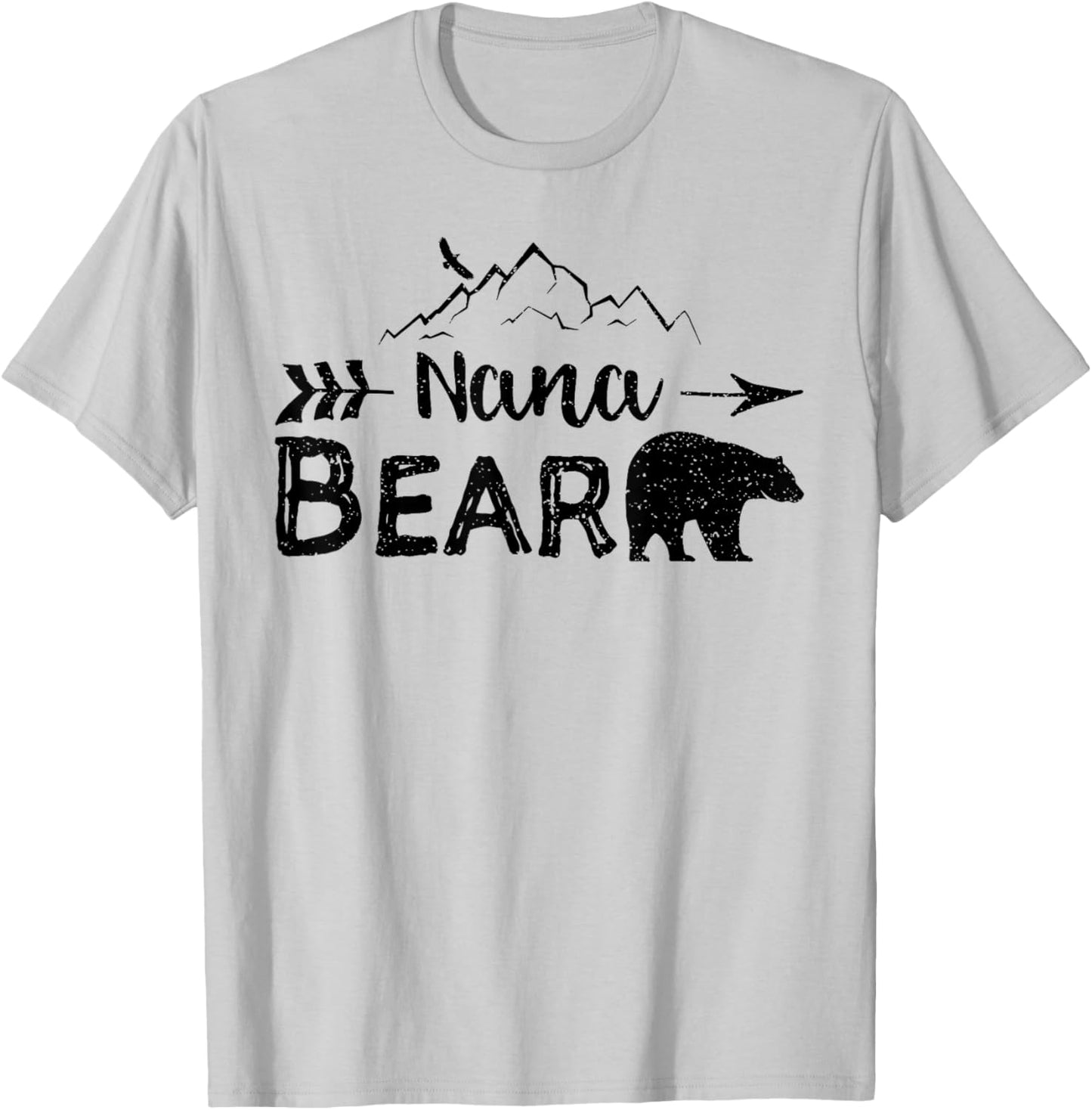 Nana Bear - Camping T-Shirt - T-Shirt | Ash