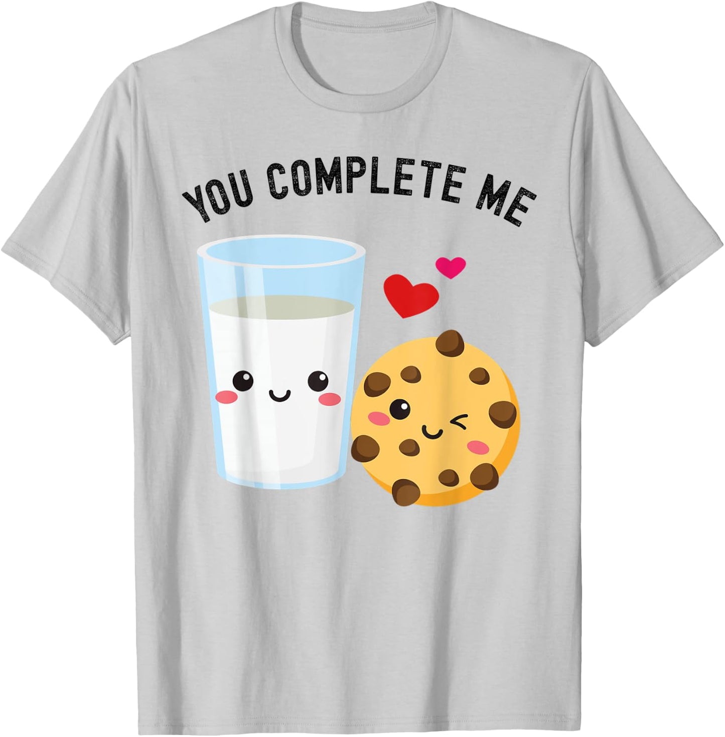 You Complete Me Kawaii Milk and Cookie Best Friend Couples T-Shirt - T-Shirt | Ash