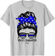Police Daughter Life Messy Bun Hair Funny Police Daughter T-Shirt - T-Shirt | Ash