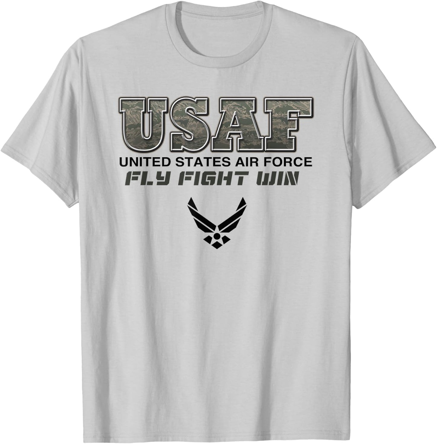 Usaf - United States Air Force Fly Fight Win T-Shirt - T-Shirt | Ash