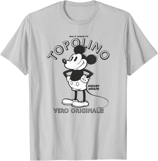Disney Mickey And Friends Mickey Topolino Vero Originale T-Shirt - T-Shirt | Ash