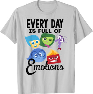 Disney Pixar Inside Out Every Day is Full of Emotions Group T-Shirt - T-Shirt | Ash