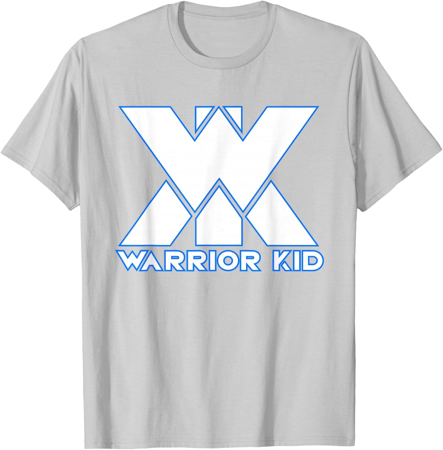 Kids and Adult Official Warrior Kid White and Blue Logo T-Shirt - T-Shirt | Ash