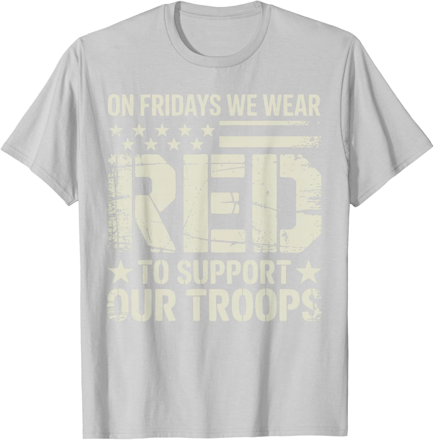 Red Fridays Family Deployed Military Spouse Soldier Support T-Shirt - T-Shirt | Ash