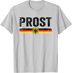 Oktoberfest Shirt Men Beer Festival Vintage Prost T-Shirt - T-Shirt | Ash