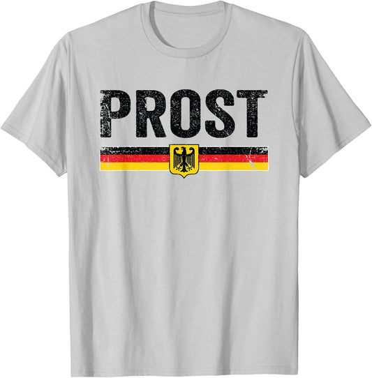 Oktoberfest Shirt Men Beer Festival Vintage Prost T-Shirt - T-Shirt | Ash