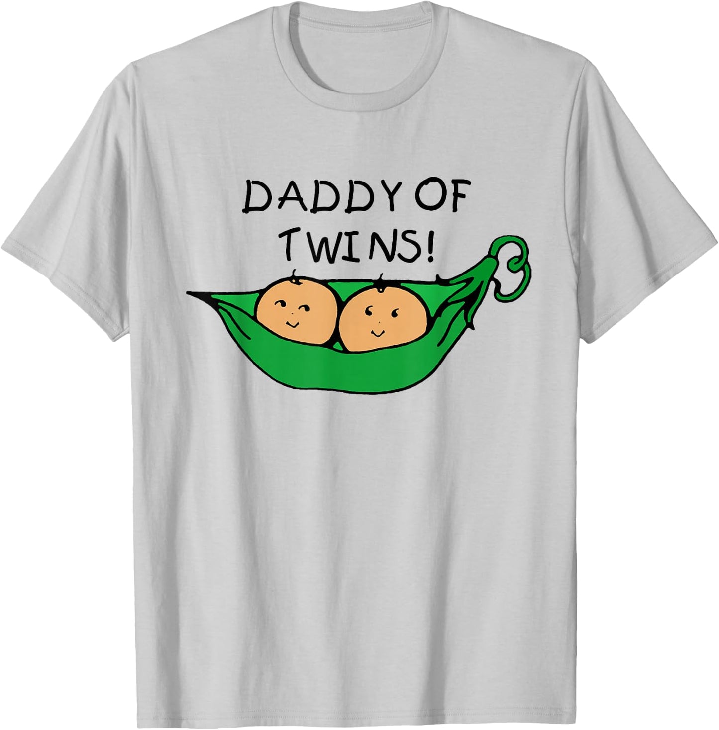 Two Peas in a Pod Daddy of Twins T-Shirt - T-Shirt | Ash
