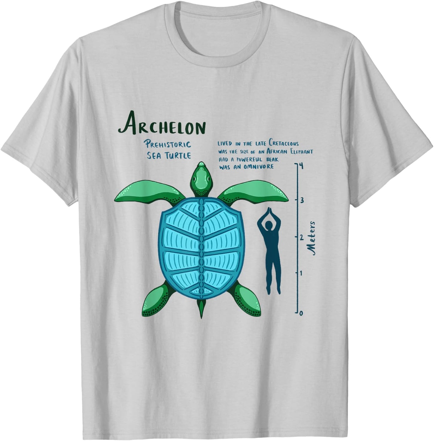 Cretaceous Creatures - Archelon T-Shirt - T-Shirt | Ash