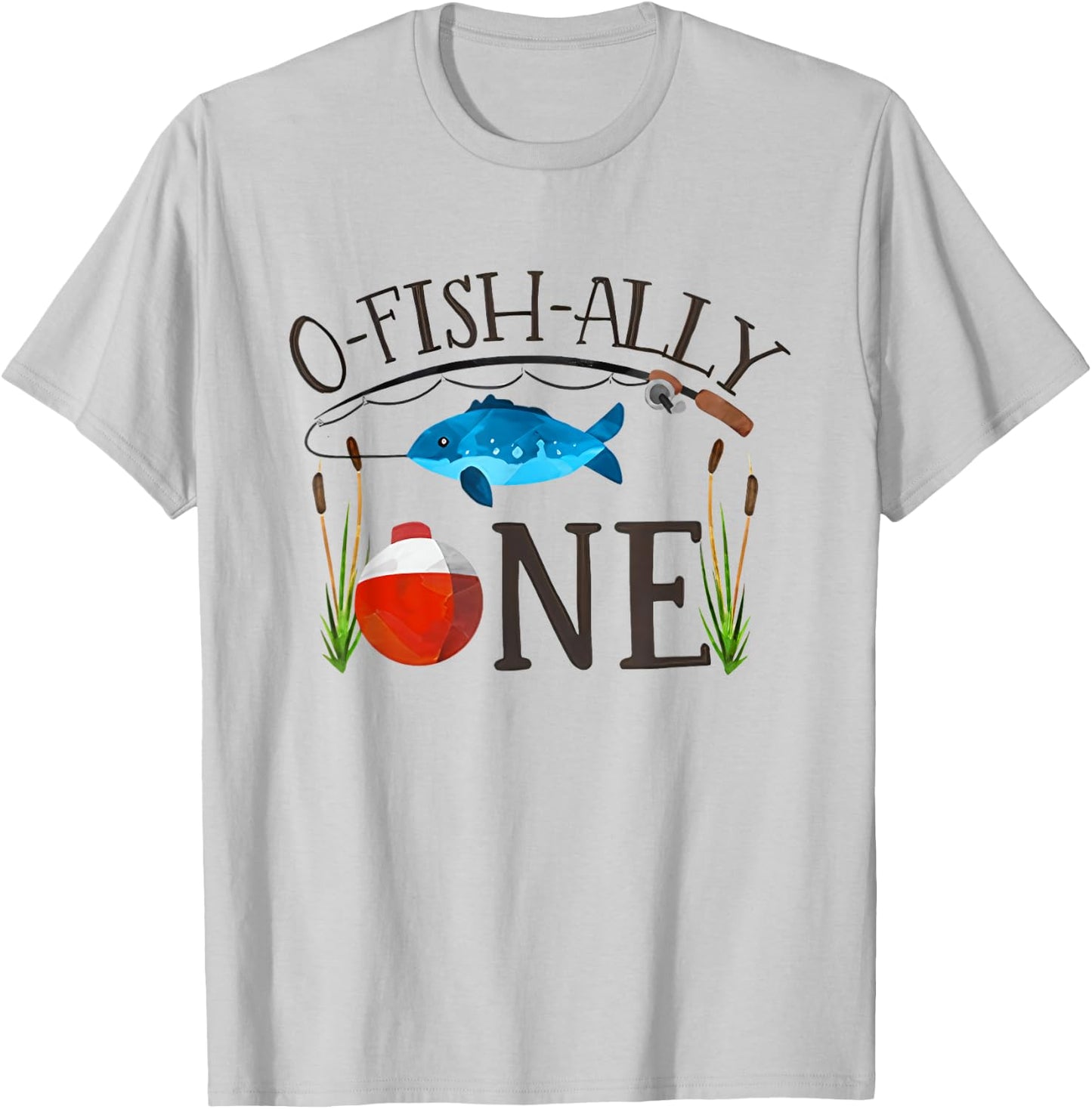 O Fish Ally One 1st Birthday Boy Kids T-Shirt - T-Shirt | Ash