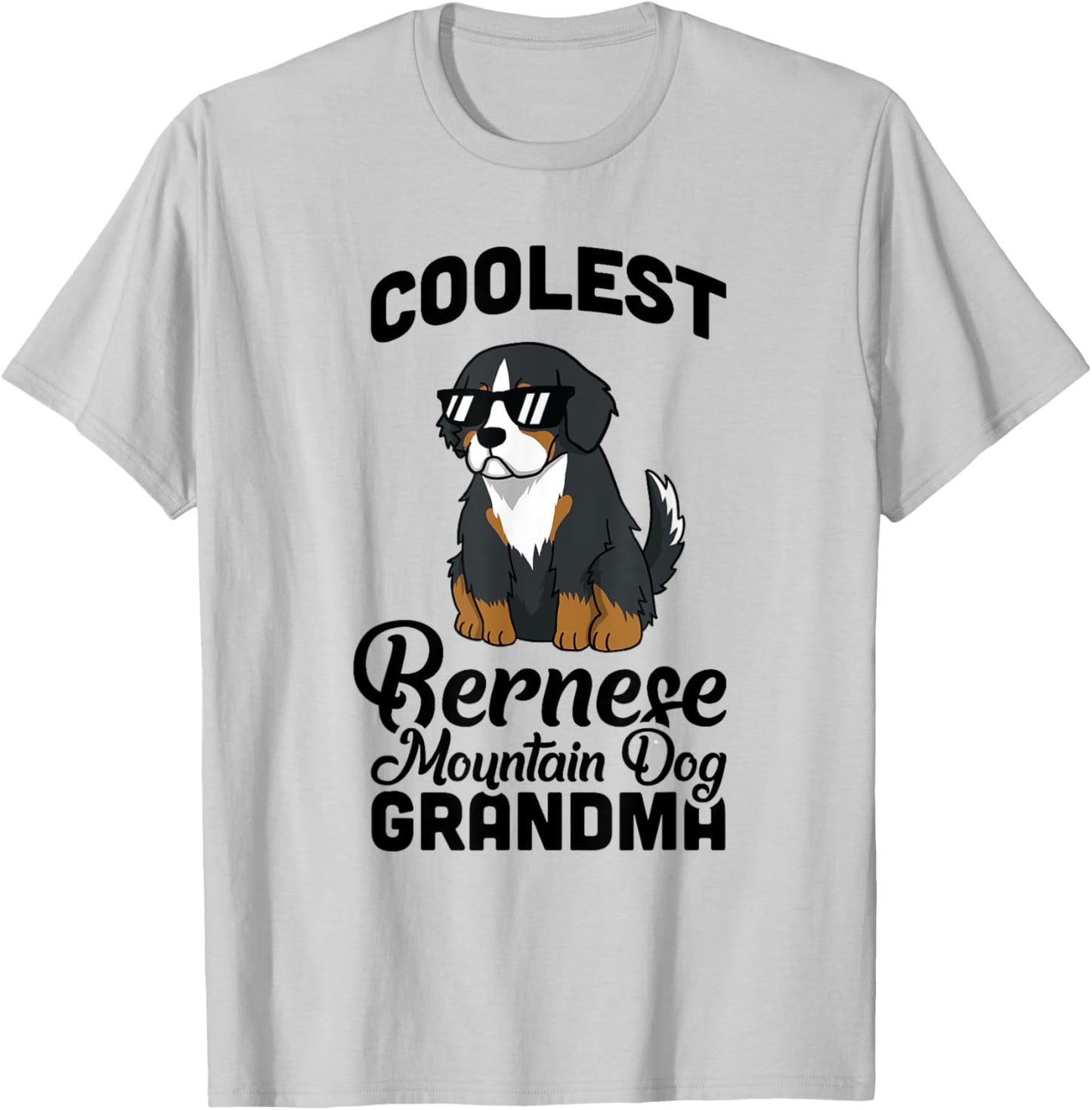 Coolest Bernese Mountain Dog Grandma Dog Men Women Girls Kids T-Shirt - T-Shirt | Ash