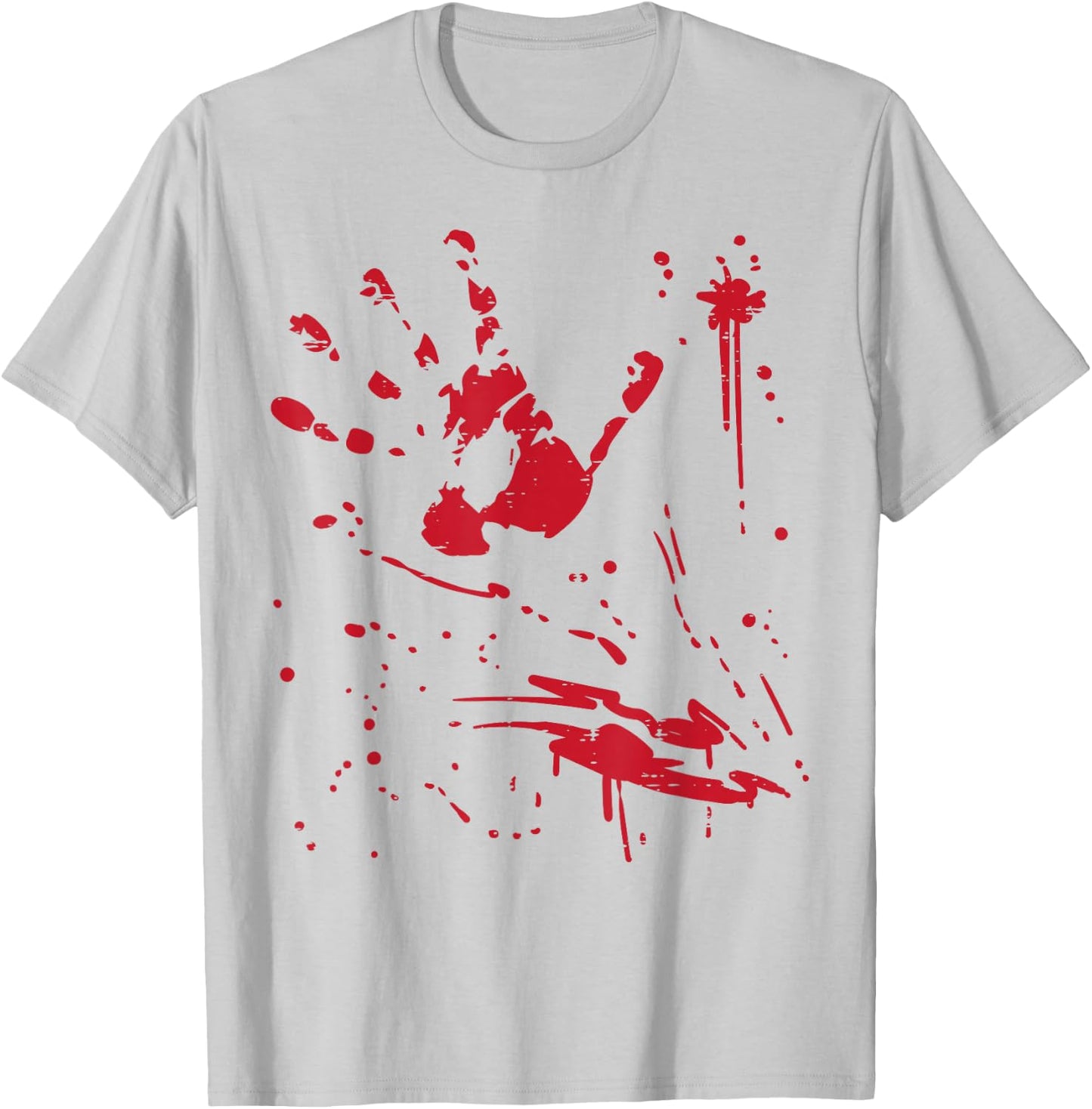 Bloody Handprint Funny Halloween Costume Men Women Kids T-Shirt - T-Shirt | Ash