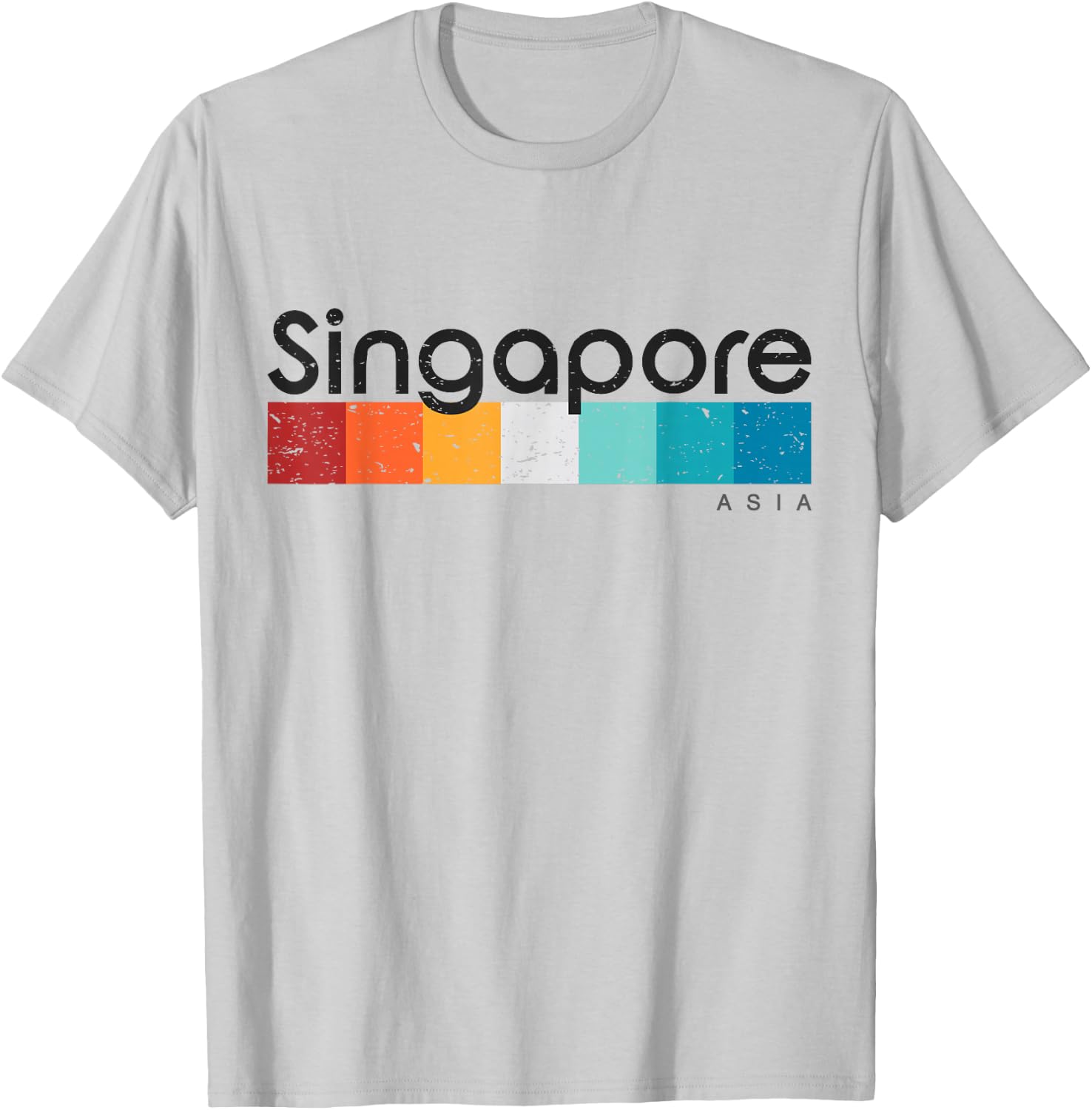 Singapore Asia Retro style Vintage Design T-Shirt - T-Shirt | Ash