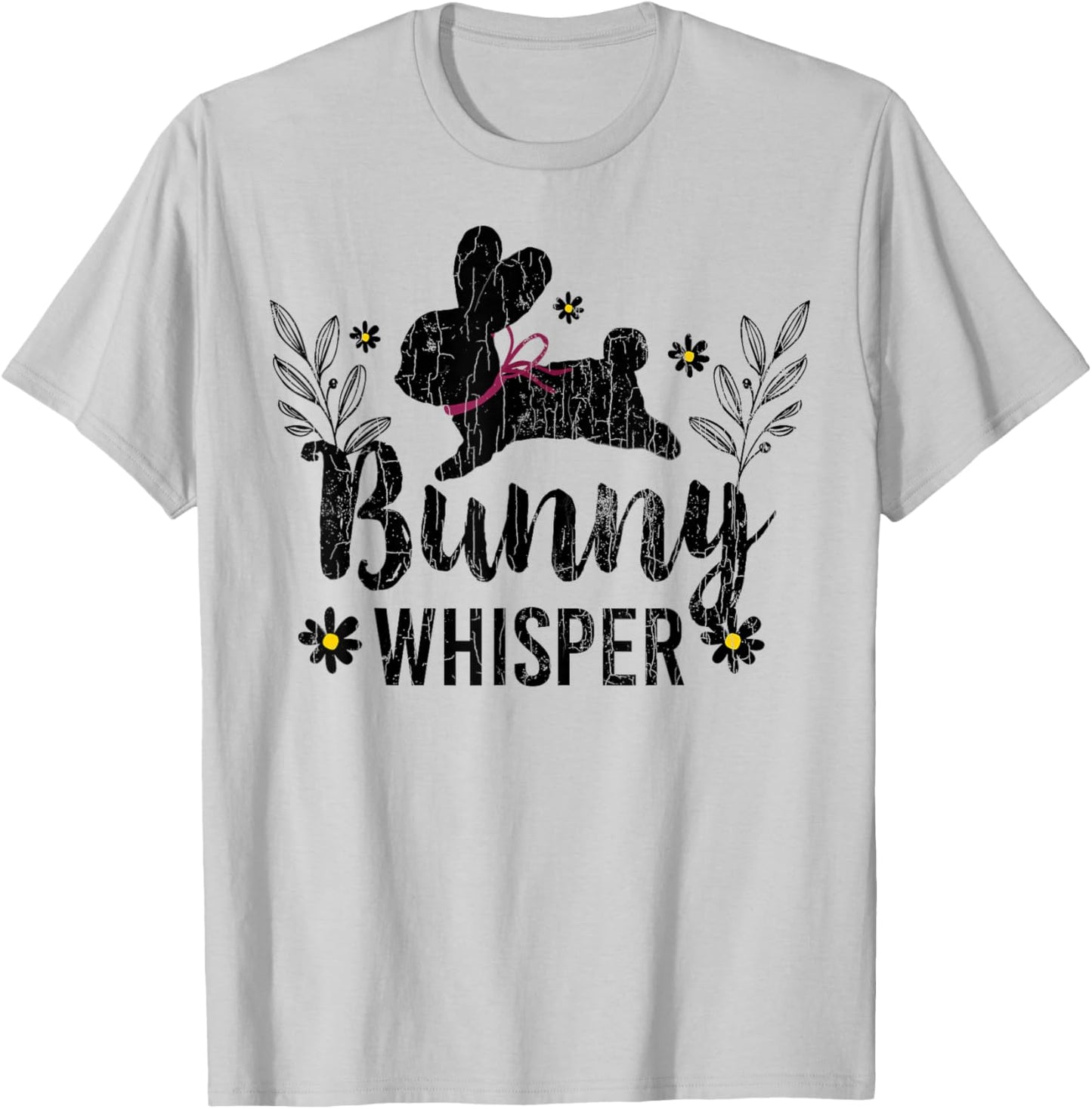 Bunny Whisperer Funny Rabbit Graphic T-Shirt - T-Shirt | Ash