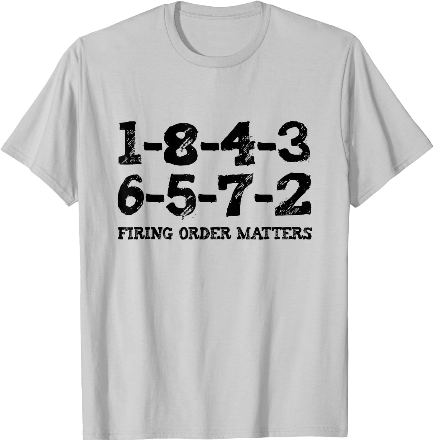1-8-4-3-6-5-7-2 Firing Order Matters 18436572 V8 Big Block T-Shirt - T-Shirt | Ash