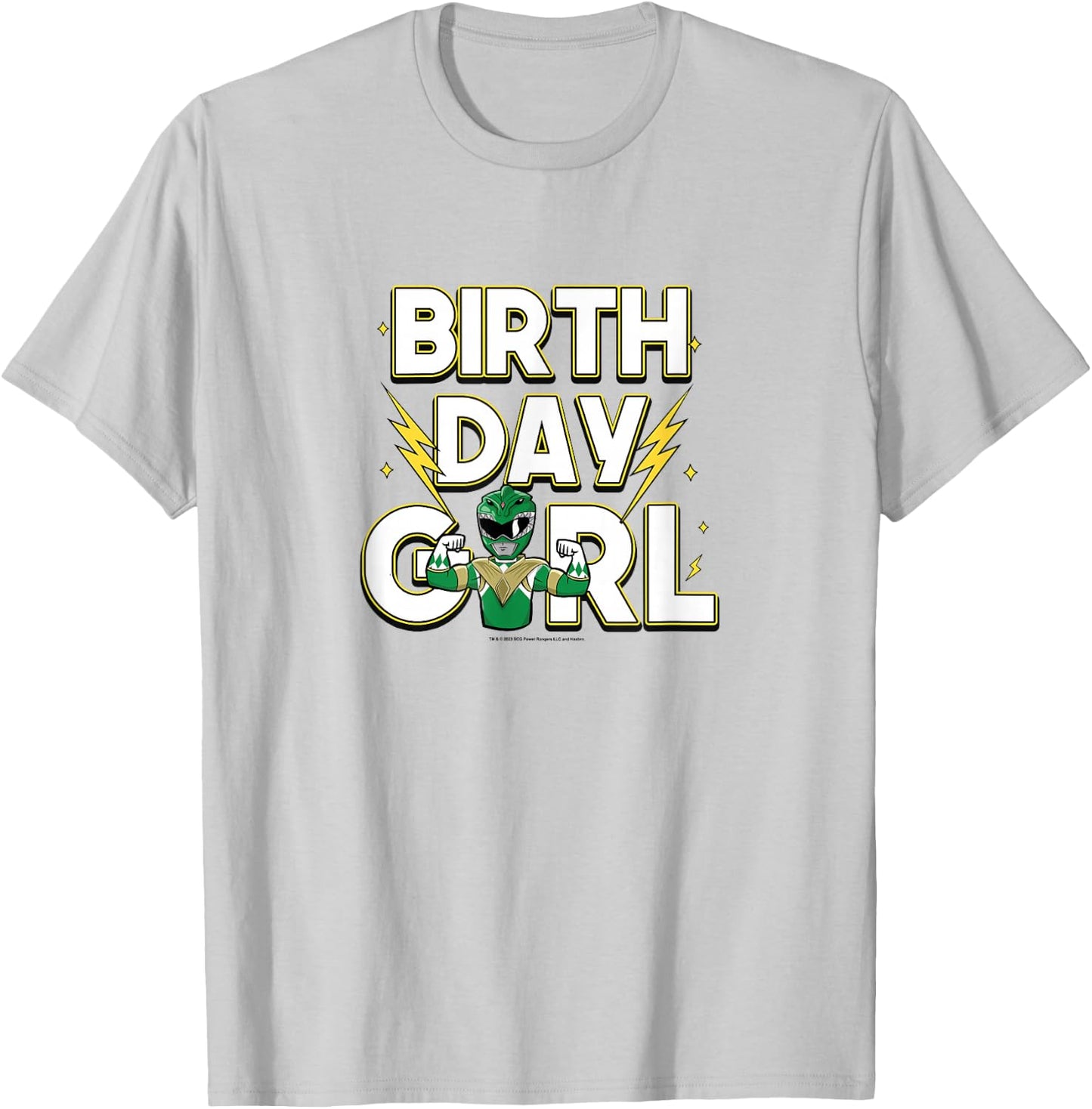 Power Rangers Birthday Girl Electrifying Green Ranger T-Shirt - T-Shirt | Ash