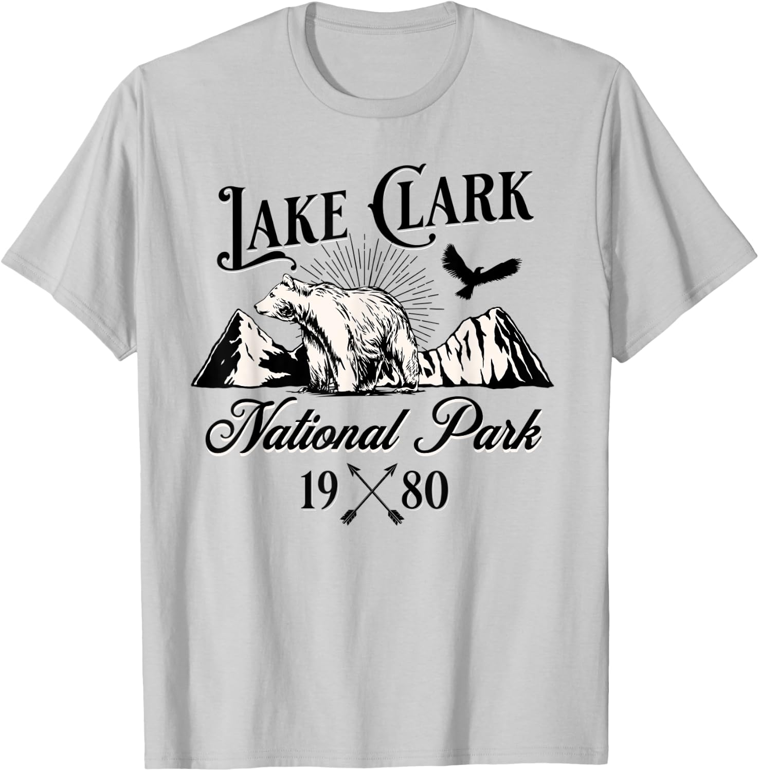 Lake Clark National Park Alaska Nature Bear Hike Outdoors T-Shirt - T-Shirt | Ash
