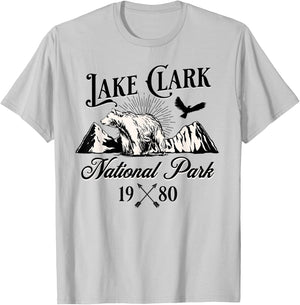 Lake Clark National Park Alaska Nature Bear Hike Outdoors T-Shirt - T-Shirt | Ash