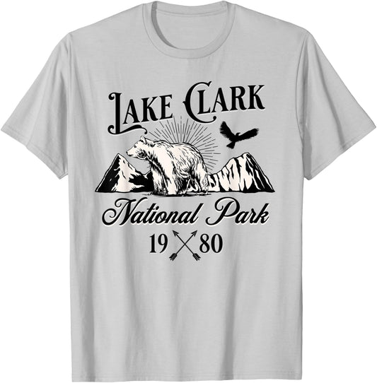 Lake Clark National Park Alaska Nature Bear Hike Outdoors T-Shirt - T-Shirt | Ash