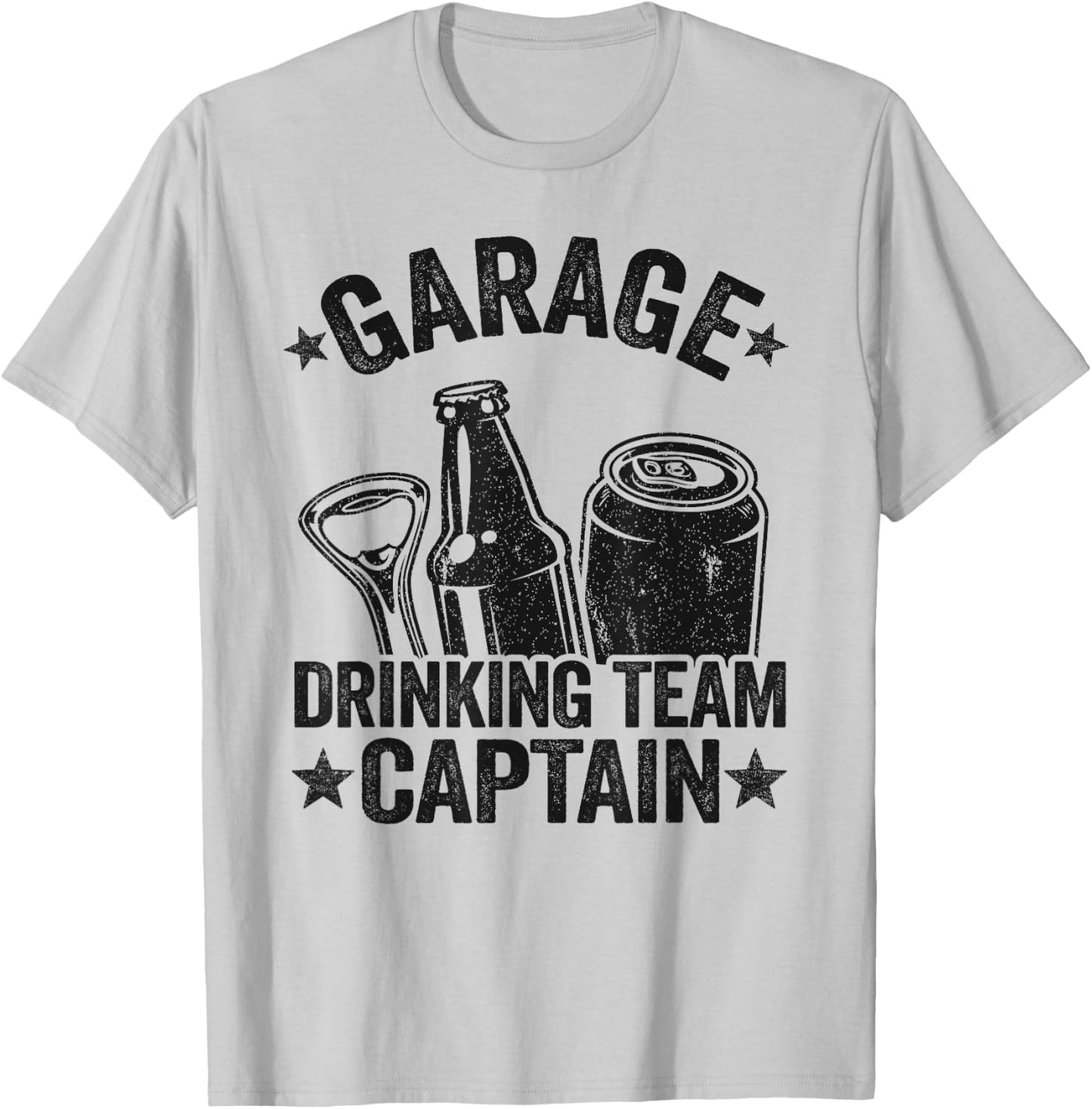 Funny Beer Garage Drinker Garage Drinking Team Captain T-Shirt - T-Shirt | Ash