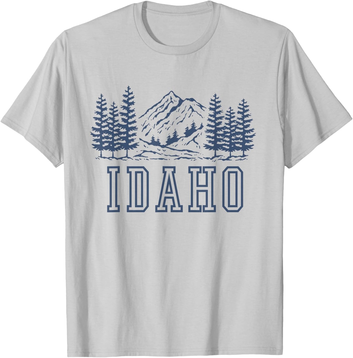 Idaho Vintage Mountain Graphic T-Shirt - T-Shirt | Ash